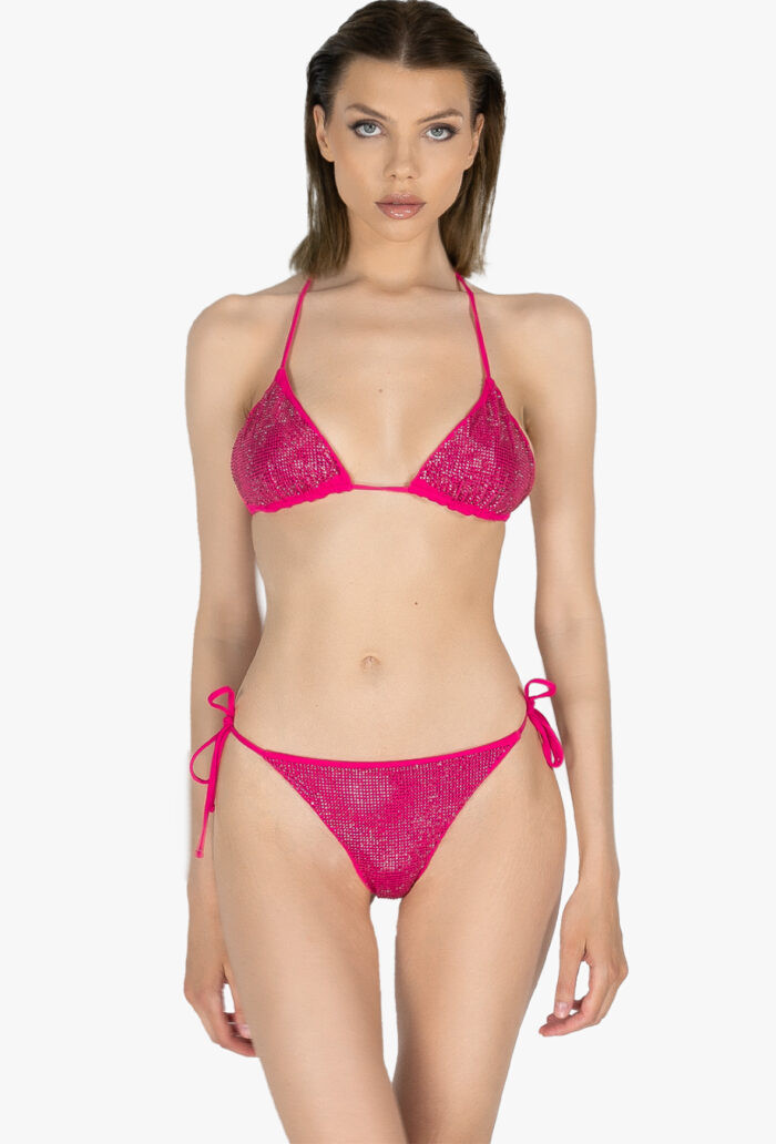 Bikini con strass fucsia