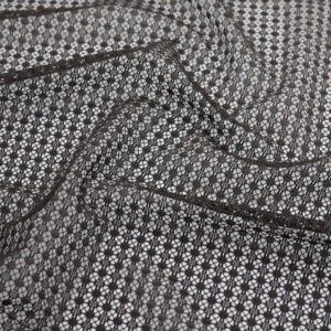 Maille Jacquard résille noire 95GSM certifiée OEKO-TEX®